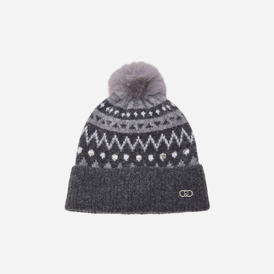 LIU JO CAPPELLO JACQUARD CON BORCHIE Antracite 