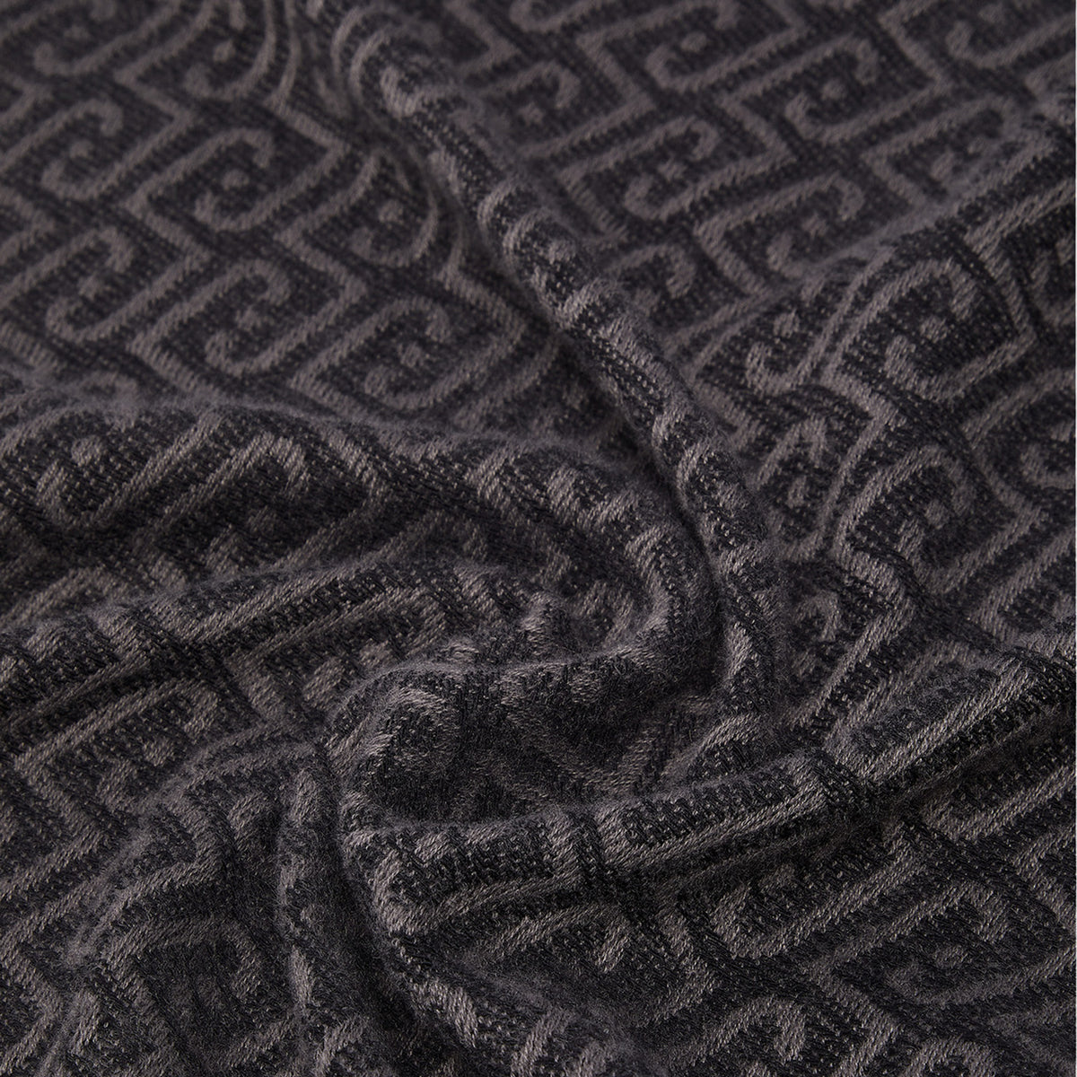 LIU JO STOLA CON LOGO MONOGRAM nero/antracite 