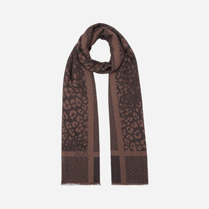 LIU JO STOLA JACQUARD ANIMALIER CON LOGO BLACK 