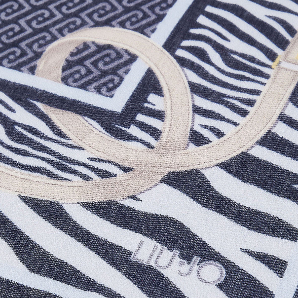 LIU JO STOLA ANIMALIER CON CINTURINI Midnight 