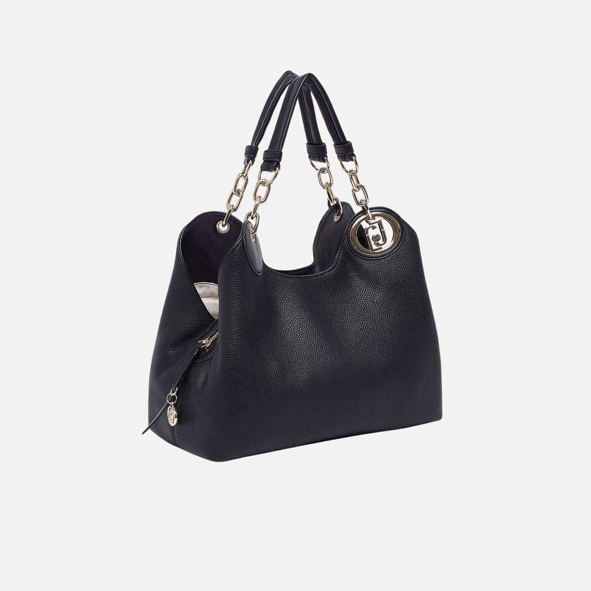LIU JO BORSA SATCHEL MEDIA Nero/brass gold 