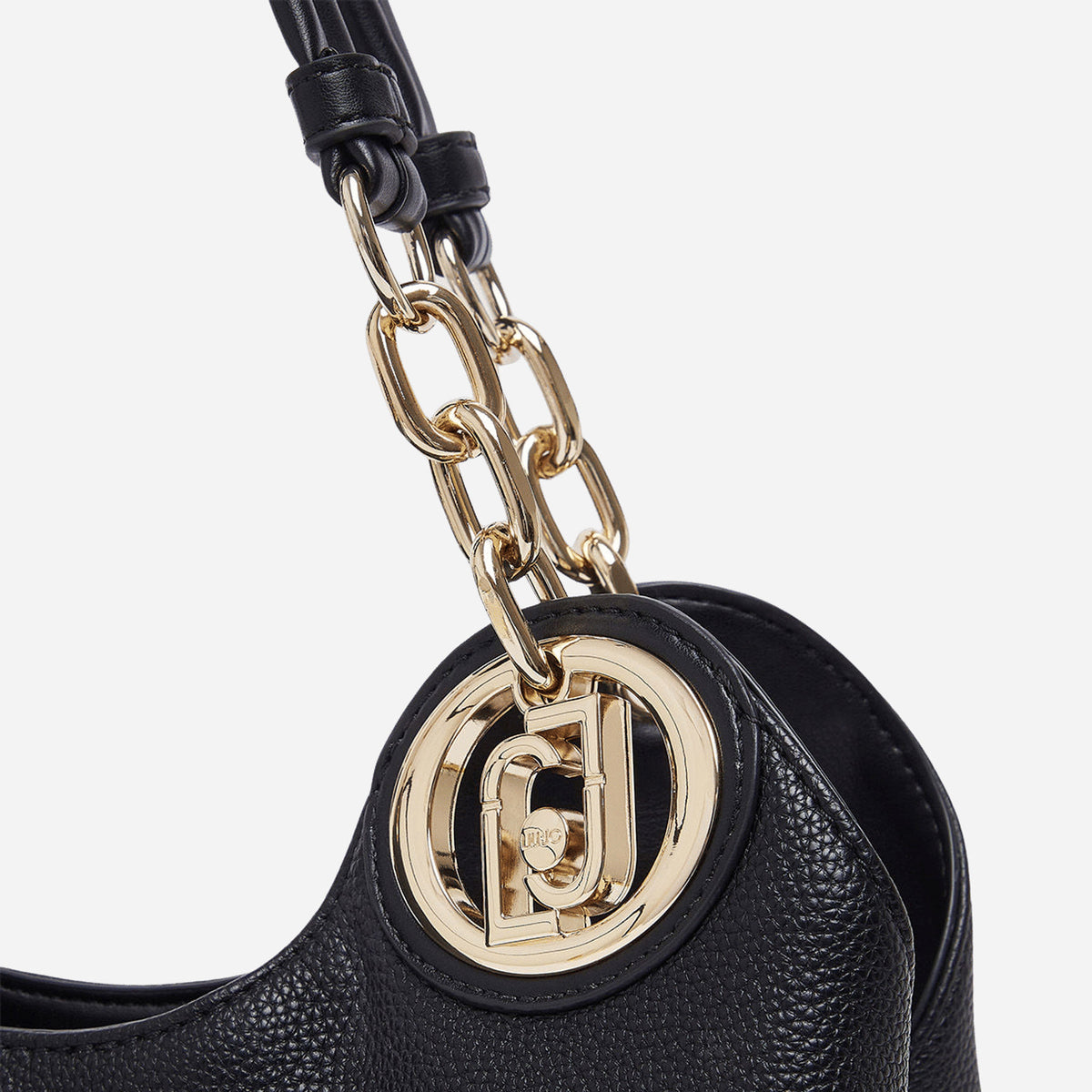 LIU JO BORSA SATCHEL MEDIA Nero/brass gold 
