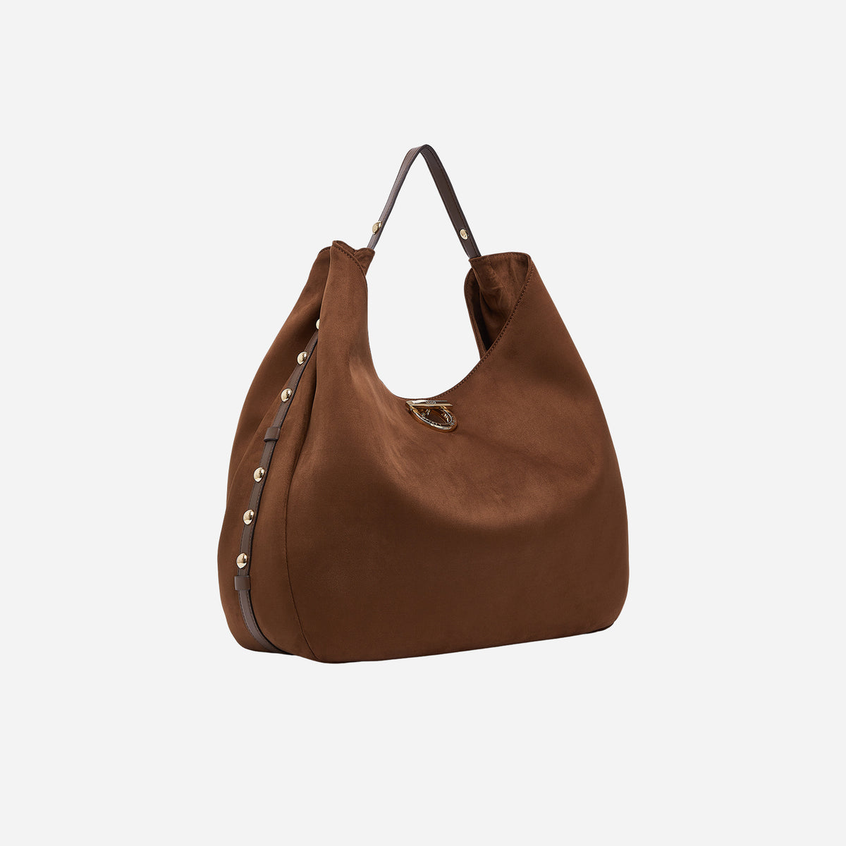 LIU JO BORSA HOBO GRANDE CON BORCHIE Tabacco 