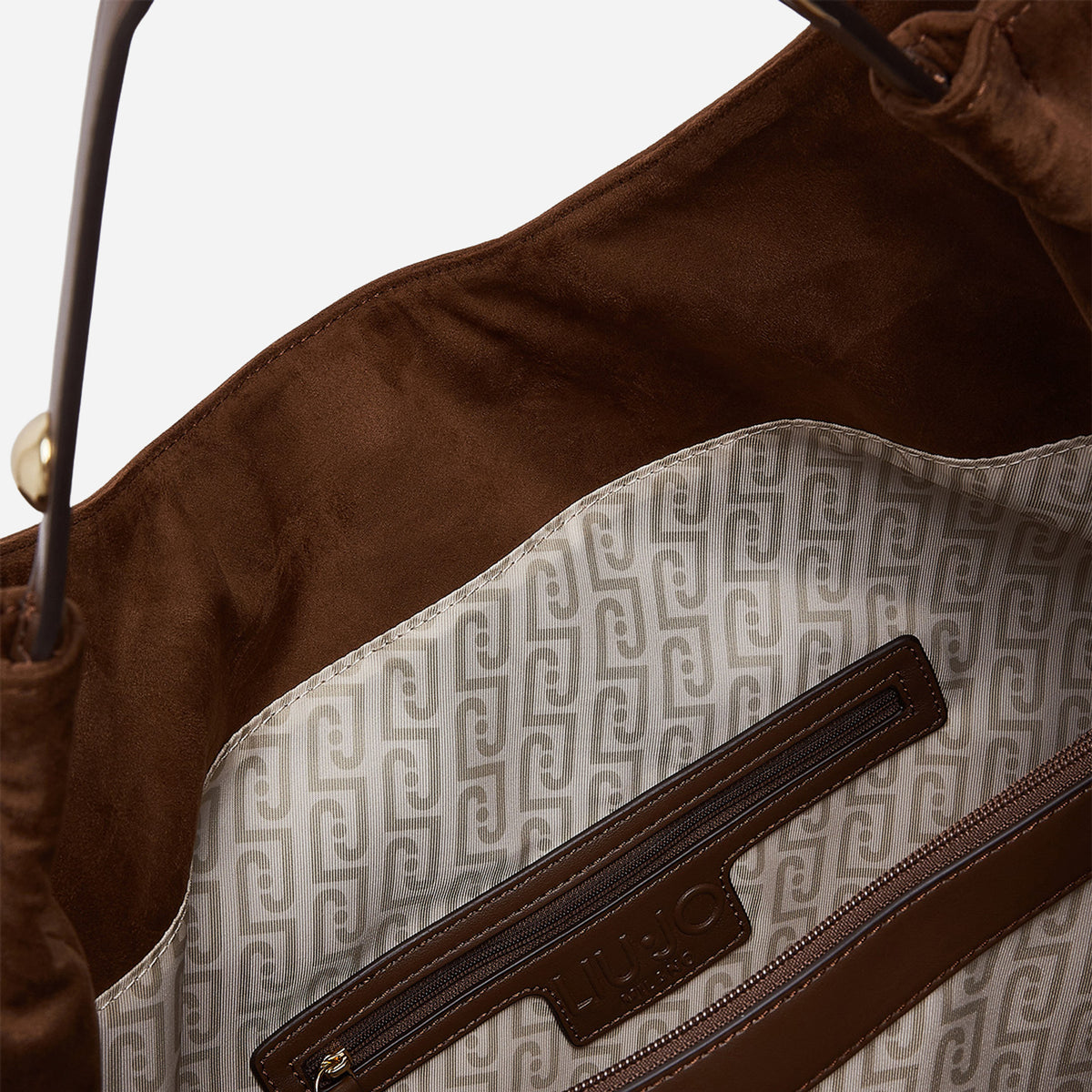 LIU JO BORSA HOBO GRANDE CON BORCHIE Tabacco 