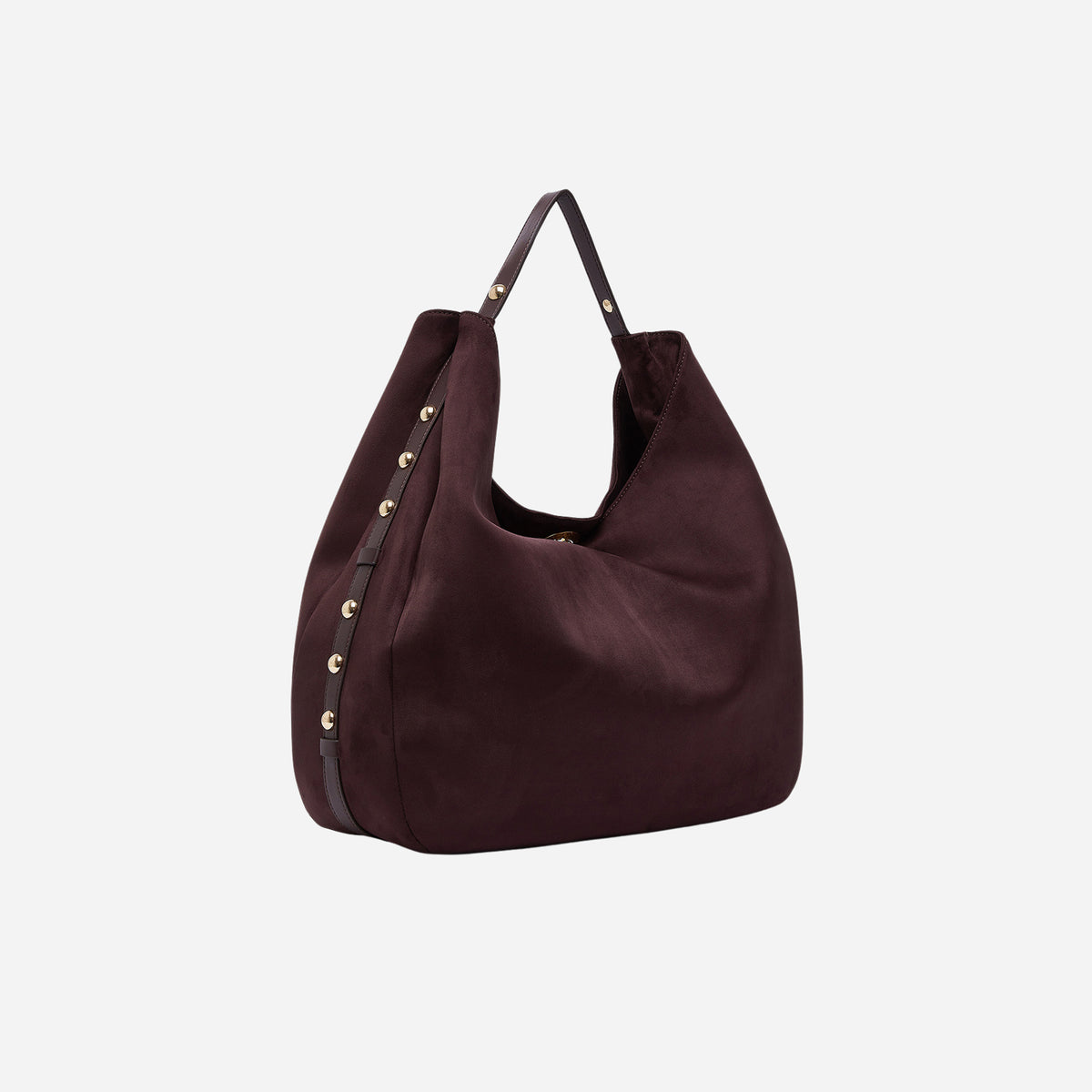 LIU JO BORSA HOBO GRANDE CON BORCHIE Red aubergine 