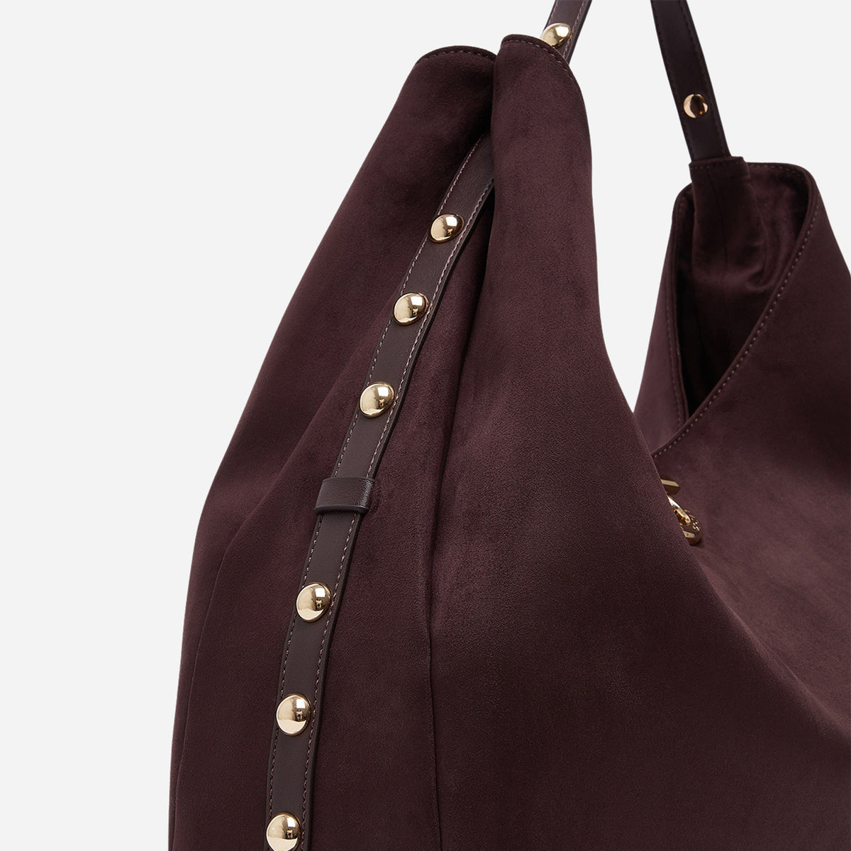 LIU JO BORSA HOBO GRANDE CON BORCHIE Red aubergine 