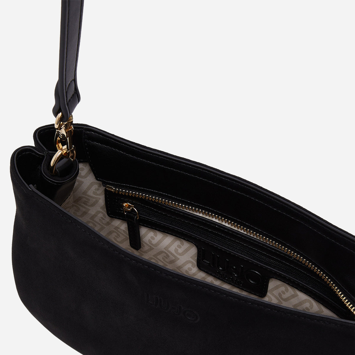 LIU JO BORSA A TRACOLLA MEDIA IN MICROFIBRA BLACK 