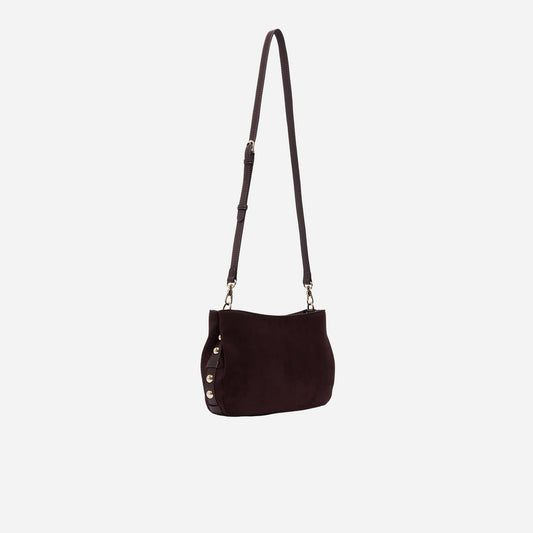 LIU JO BORSA A TRACOLLA MEDIA IN MICROFIBRA Red aubergine 