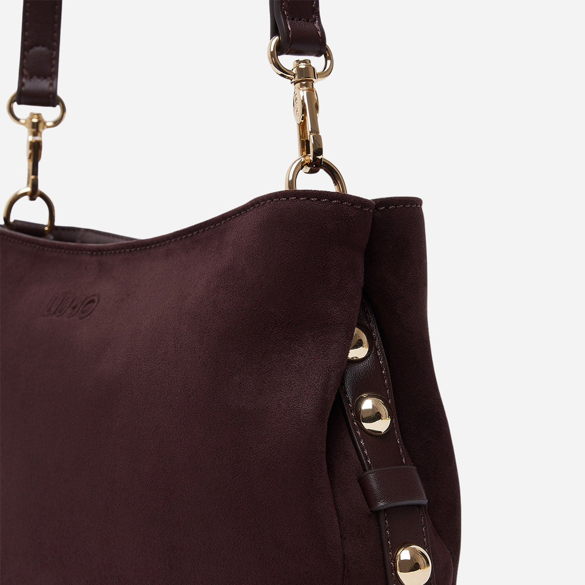 LIU JO BORSA A TRACOLLA MEDIA IN MICROFIBRA Red aubergine 