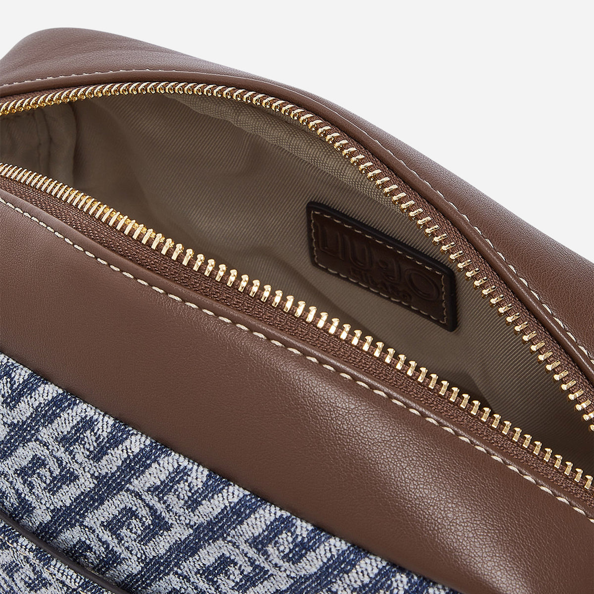 LIU JO Liu Jo Borsa a tracolla media jacquard monogram Blu denim 