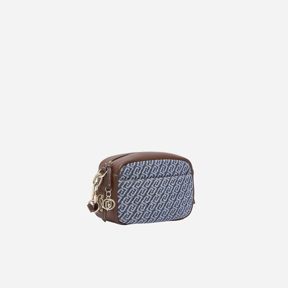 LIU JO Liu Jo Borsa a tracolla media jacquard monogram Blu denim 