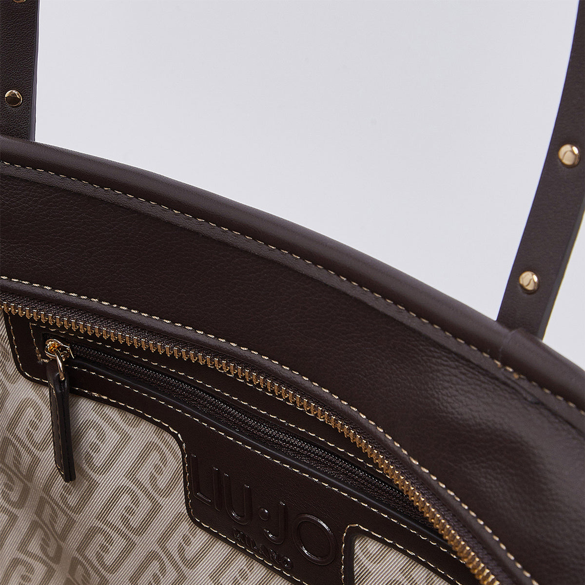 LIU JO Liu Jo Borsa tote piccola logo micro bottalato Deep brown 