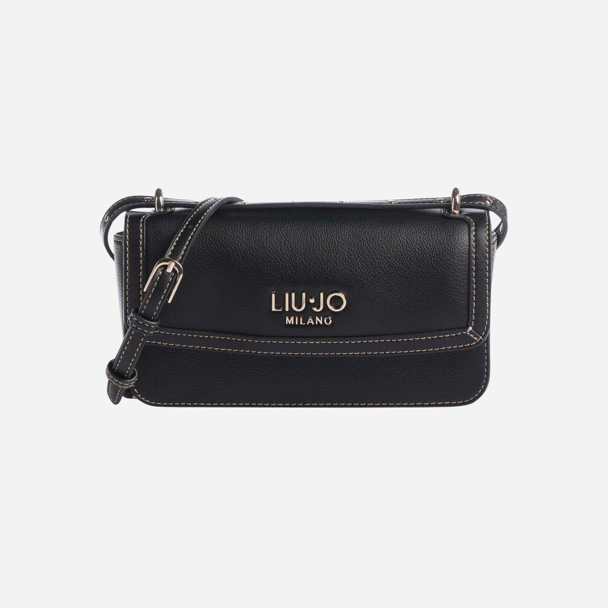LIU JO Liu Jo Borsa a spalla piccola texture granulata BLACK 