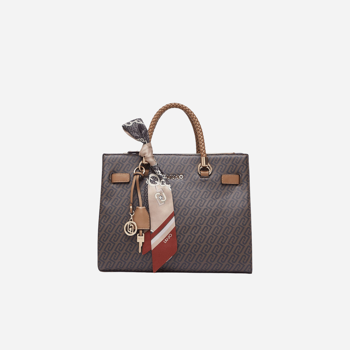 LIU JO BORSA SATCHEL MEDIA CON FOULARD Suede 