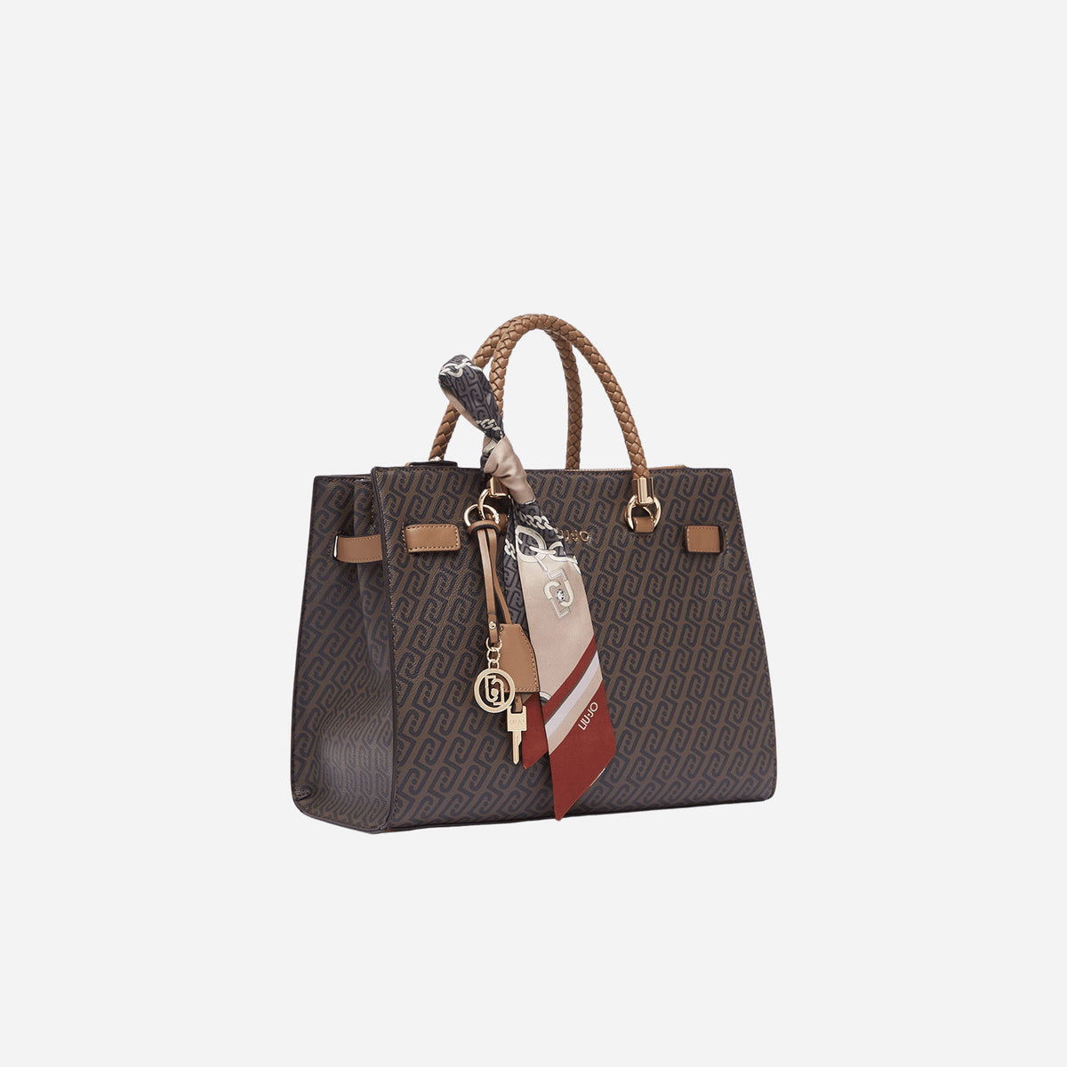 LIU JO BORSA SATCHEL MEDIA CON FOULARD Suede 
