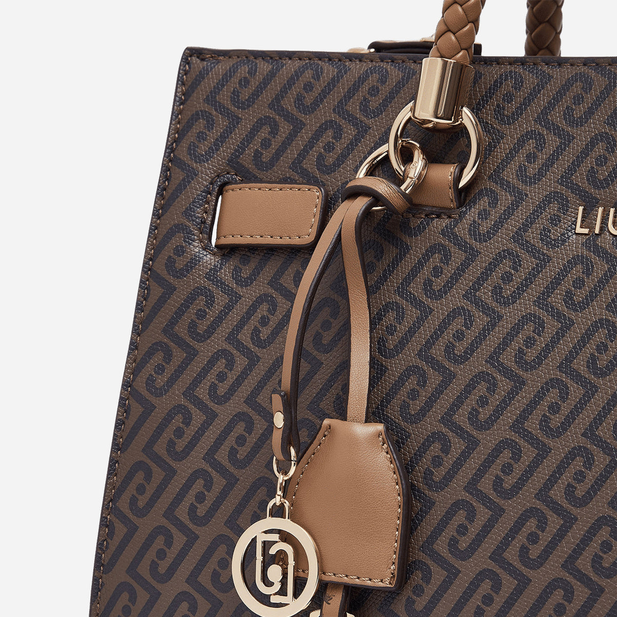 LIU JO BORSA SATCHEL MEDIA CON FOULARD Suede 