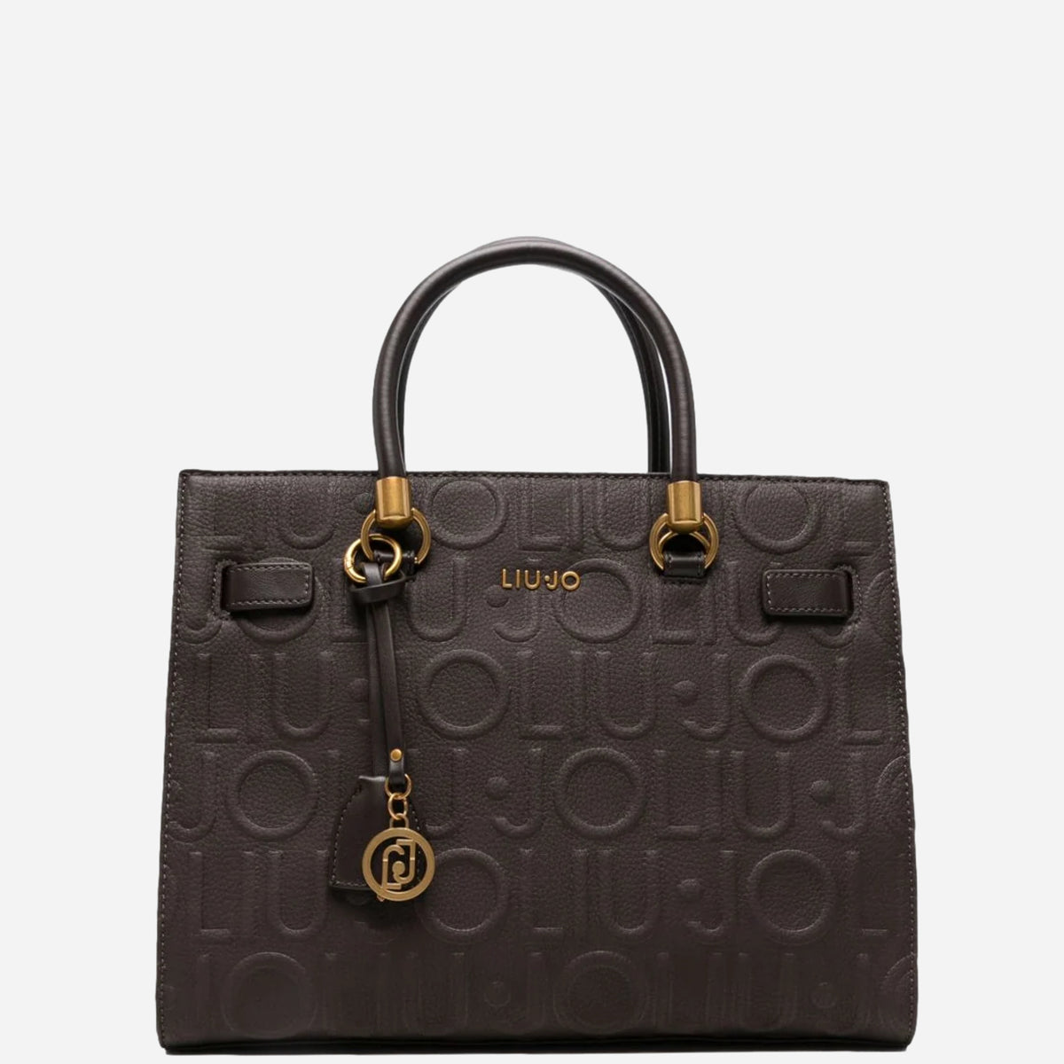 LIU JO Shopping media logo all over Deep brown 