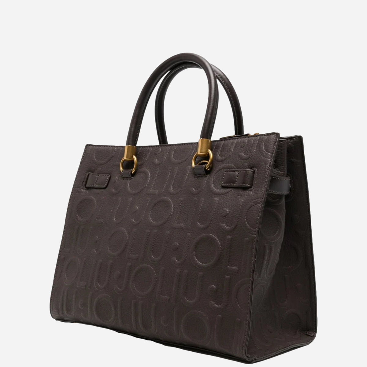 LIU JO Shopping media logo all over Deep brown 