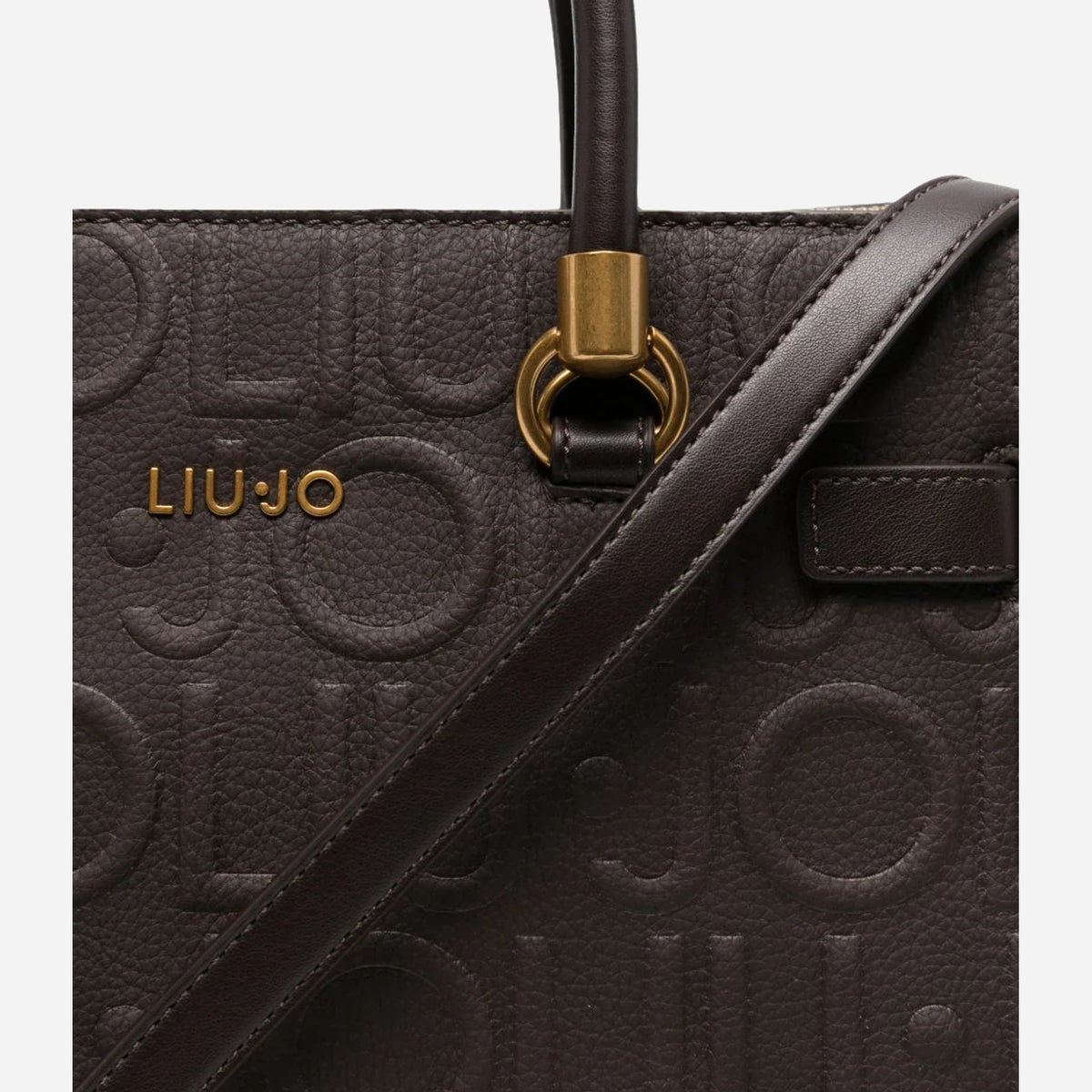 LIU JO Shopping media logo all over Deep brown 