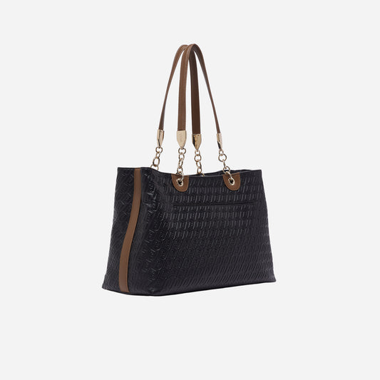 LIU JO BORSA TOTE MEDIA BLACK 