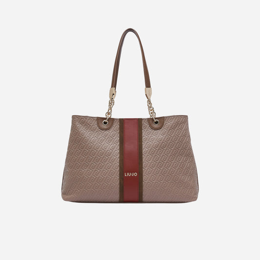 LIU JO BORSA TOTE MEDIA MOCHA 