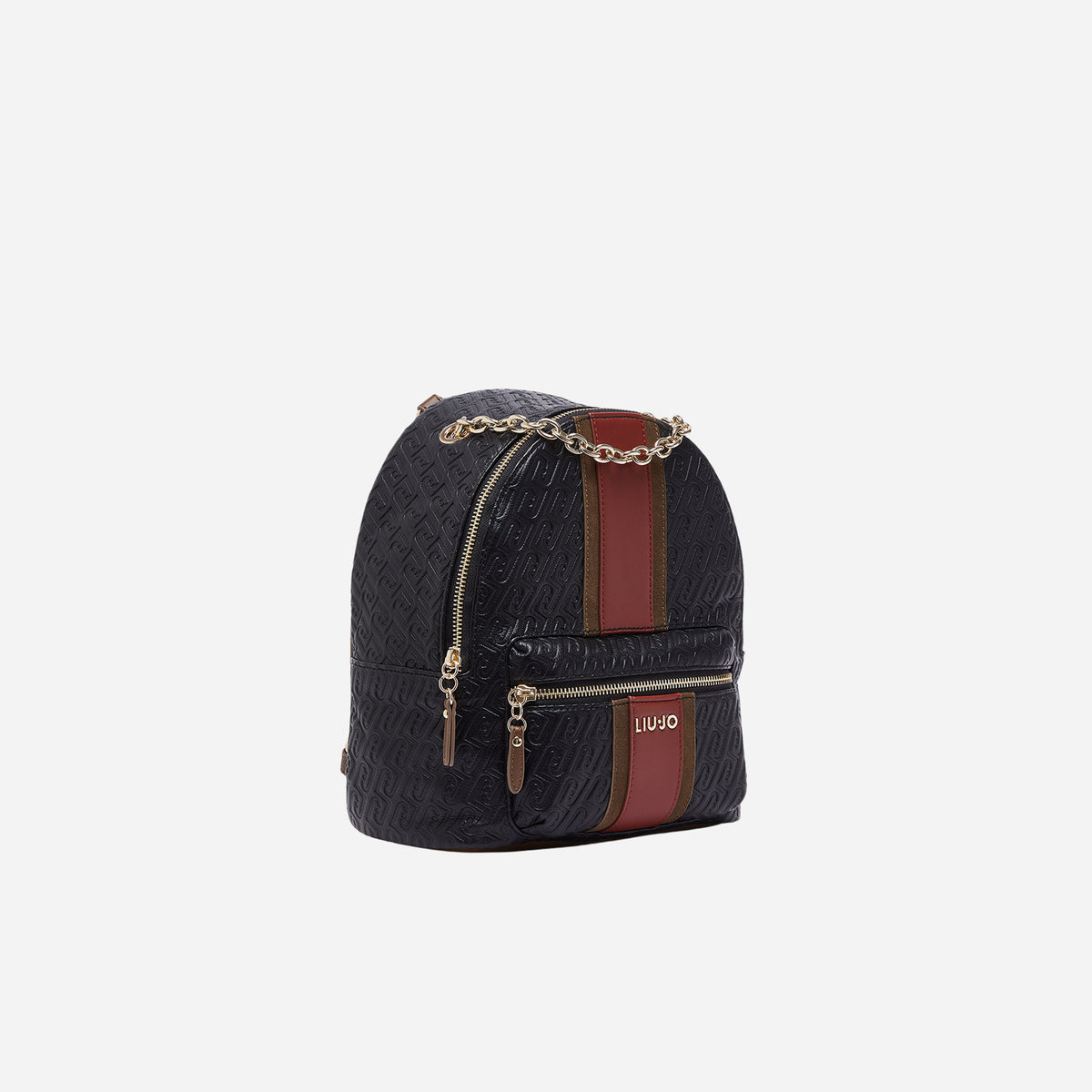 LIU JO ZAINO CON LOGO MONOGRAM BLACK 