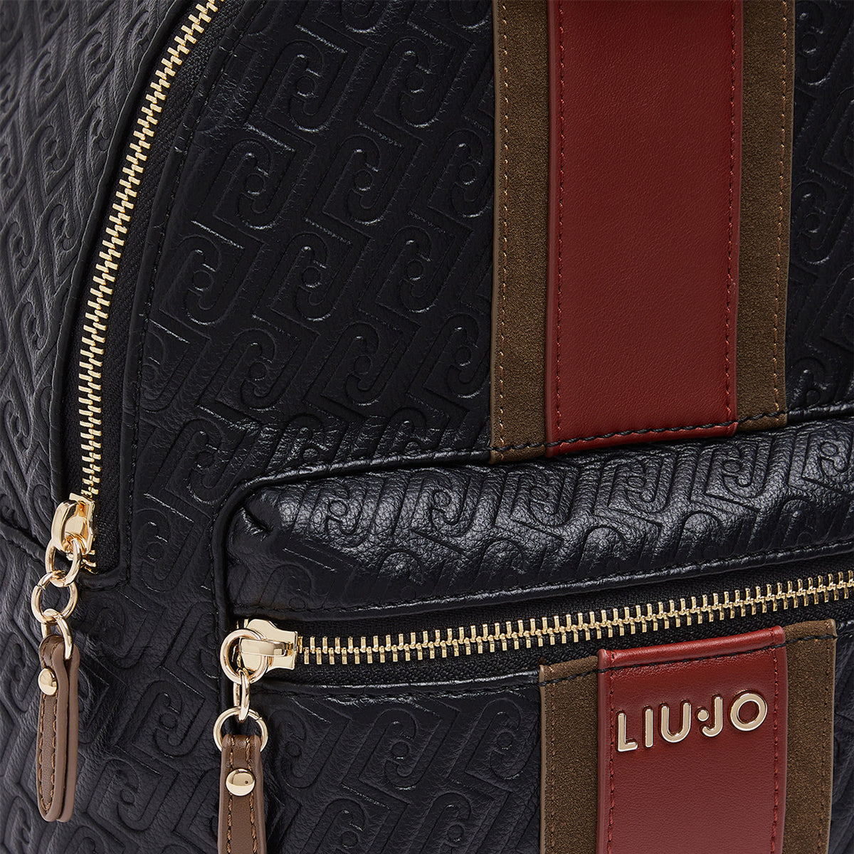 LIU JO ZAINO CON LOGO MONOGRAM BLACK 