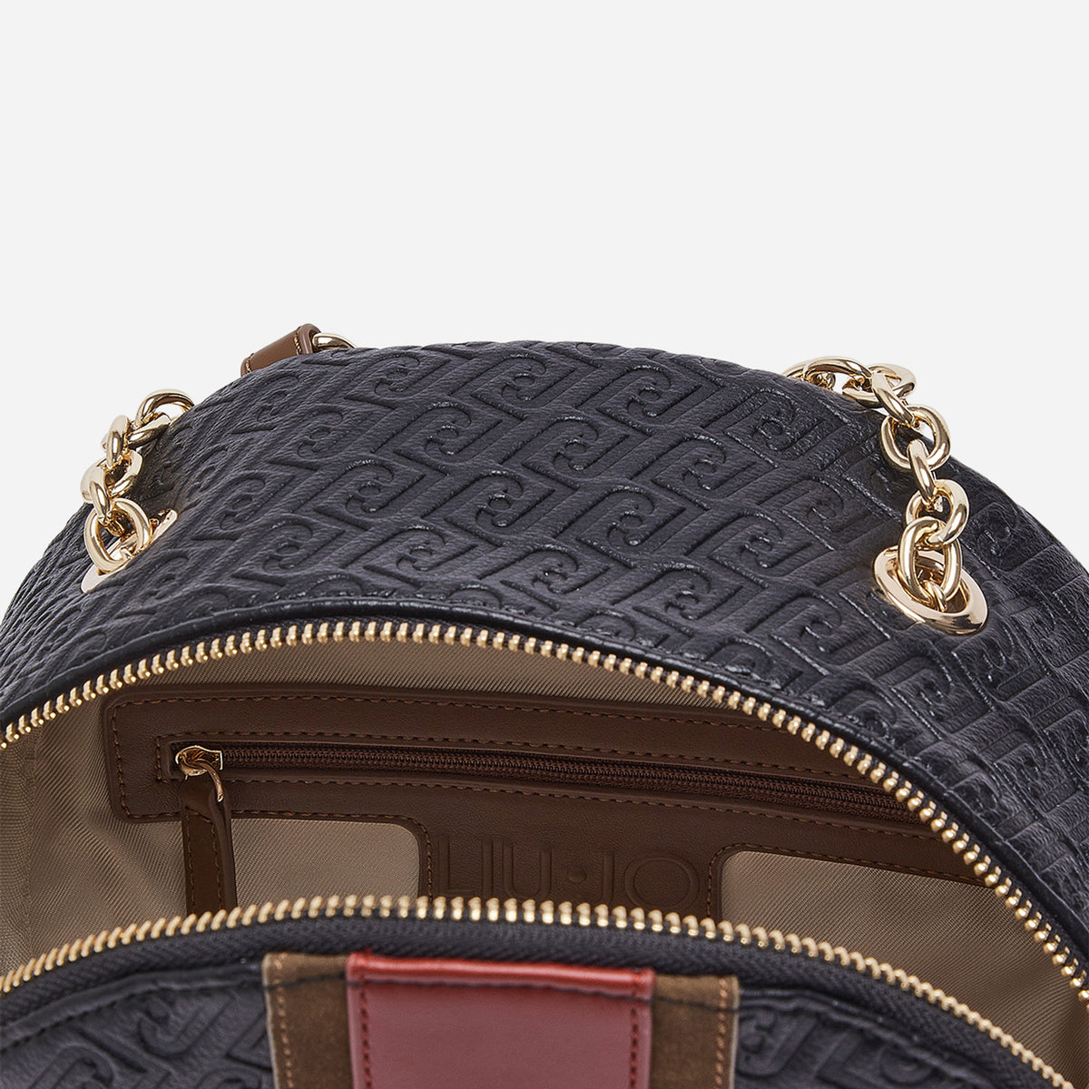LIU JO ZAINO CON LOGO MONOGRAM BLACK 