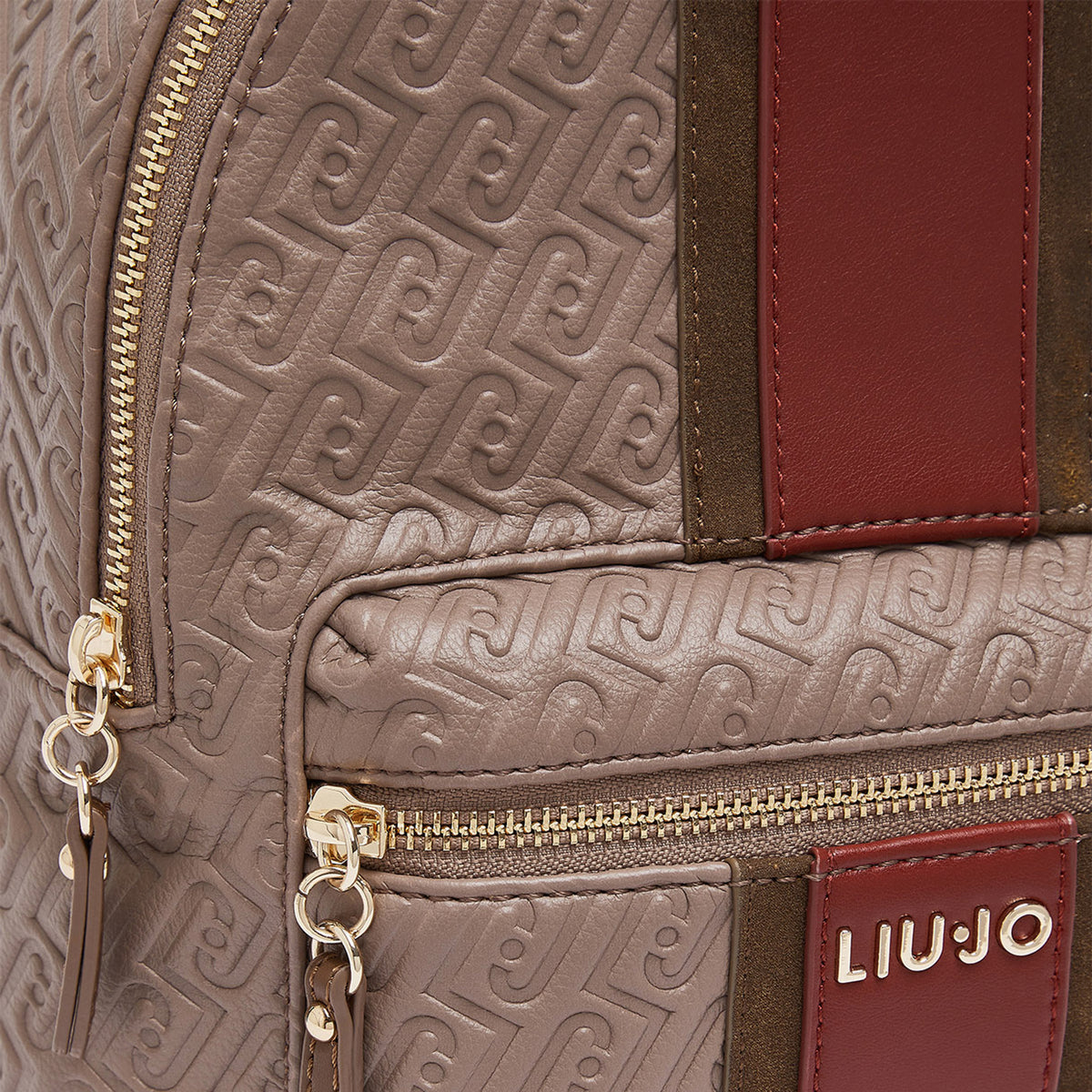 LIU JO ZAINO CON LOGO MONOGRAM MOCHA 