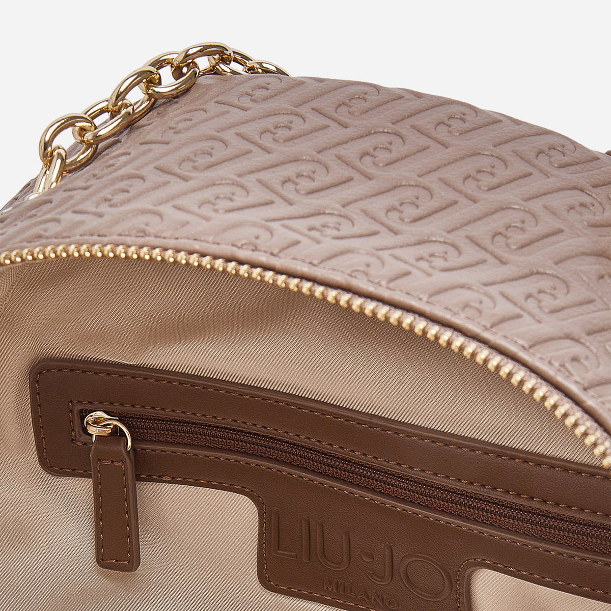 LIU JO ZAINO CON LOGO MONOGRAM MOCHA 