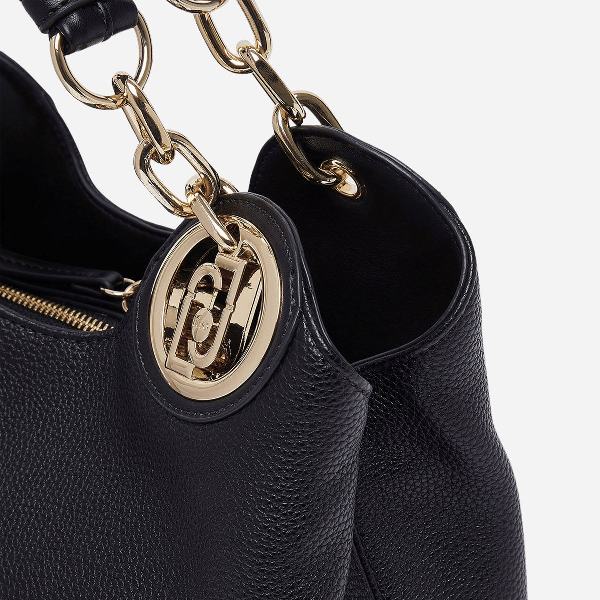 LIU JO BORSA A MANO PICCOLA Nero/brass gold 