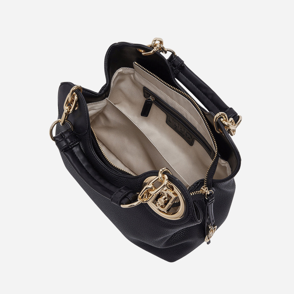 LIU JO BORSA A MANO PICCOLA Nero/brass gold 