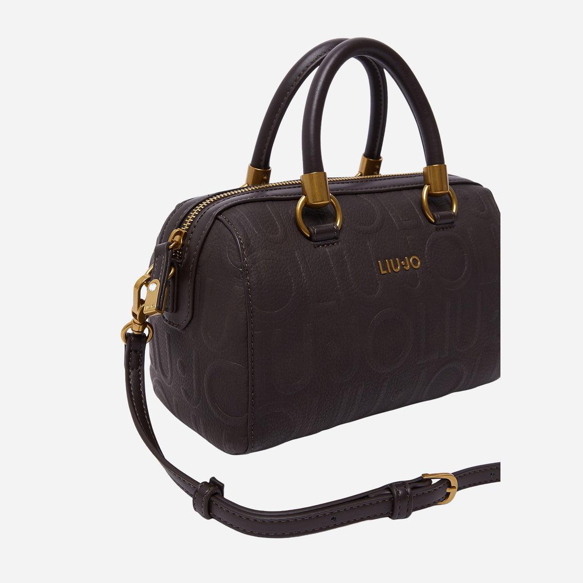 LIU JO BORSA A MANO PICCOLA CON LOGO Deep brown 