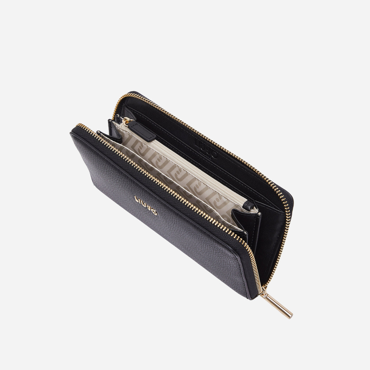 LIU JO PORTAFOGLIO GRANDE CON ZIP BLACK 