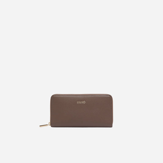 LIU JO PORTAFOGLIO GRANDE CON ZIP Dark mocha 