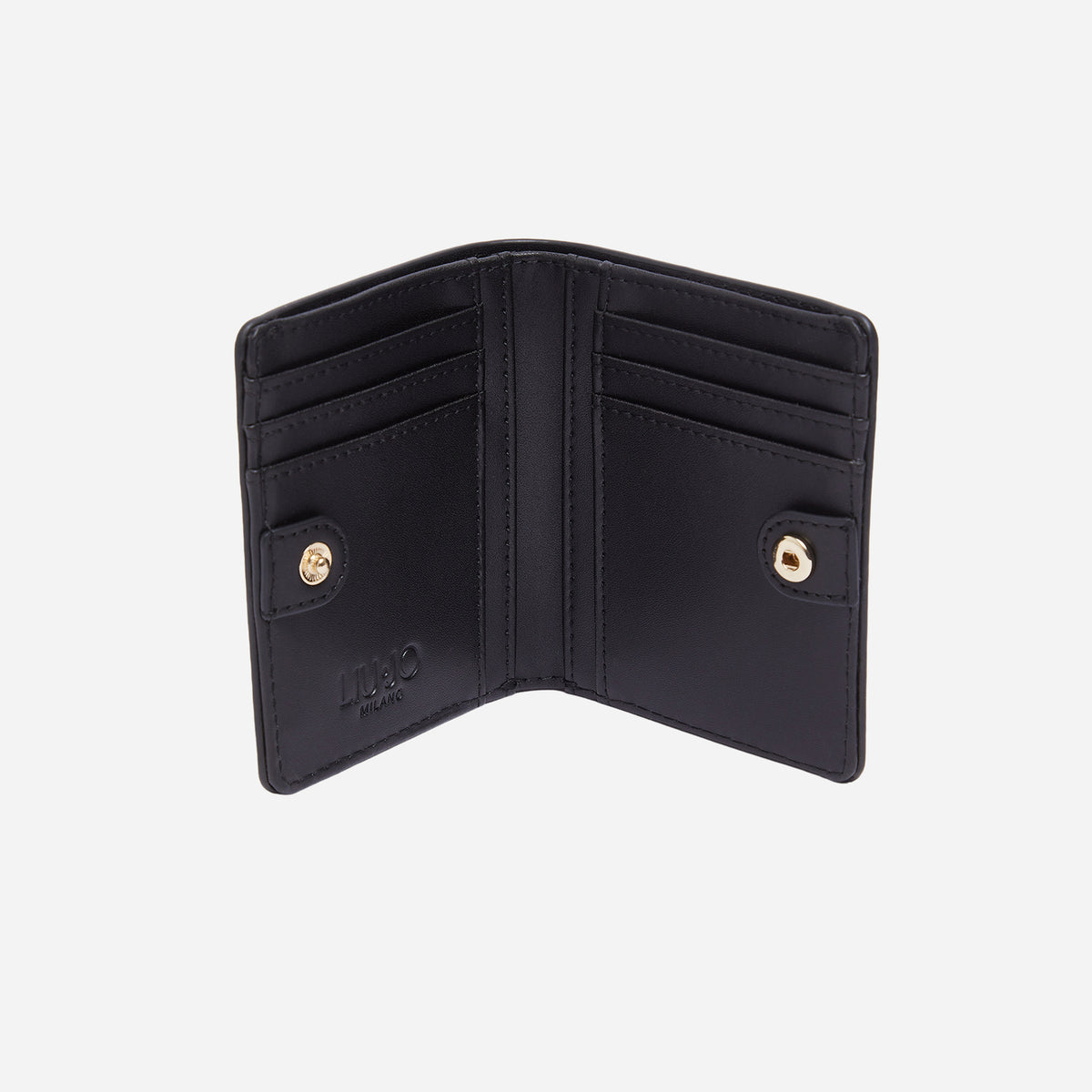 LIU JO Porta tessere effetto bottalato BLACK 