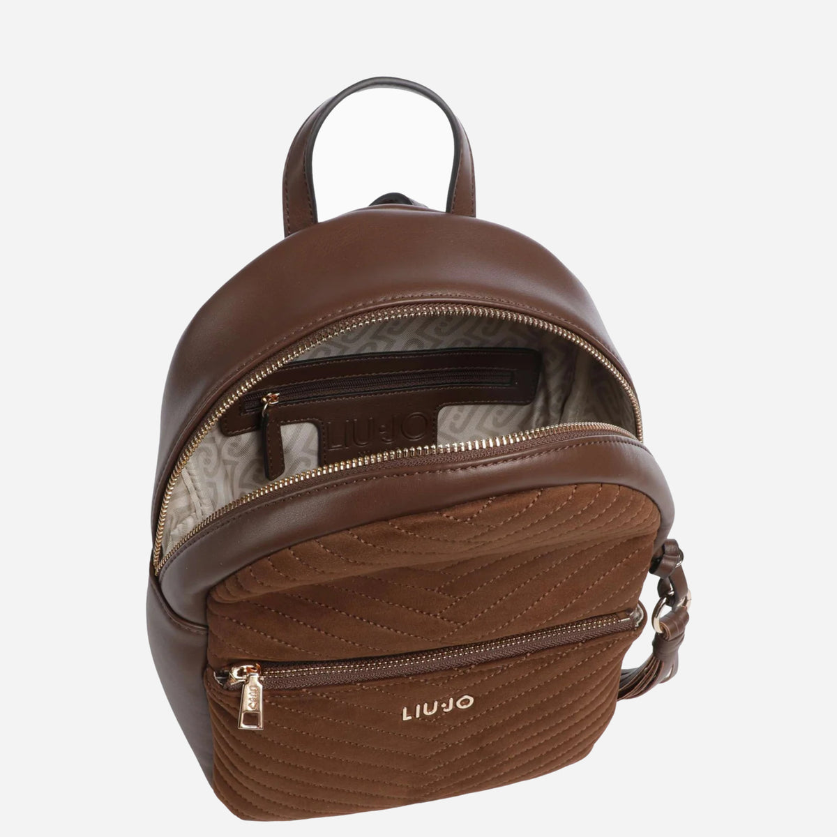 LIU JO Zaino Cirry M compatto con tasca frontale zip Tabacco 