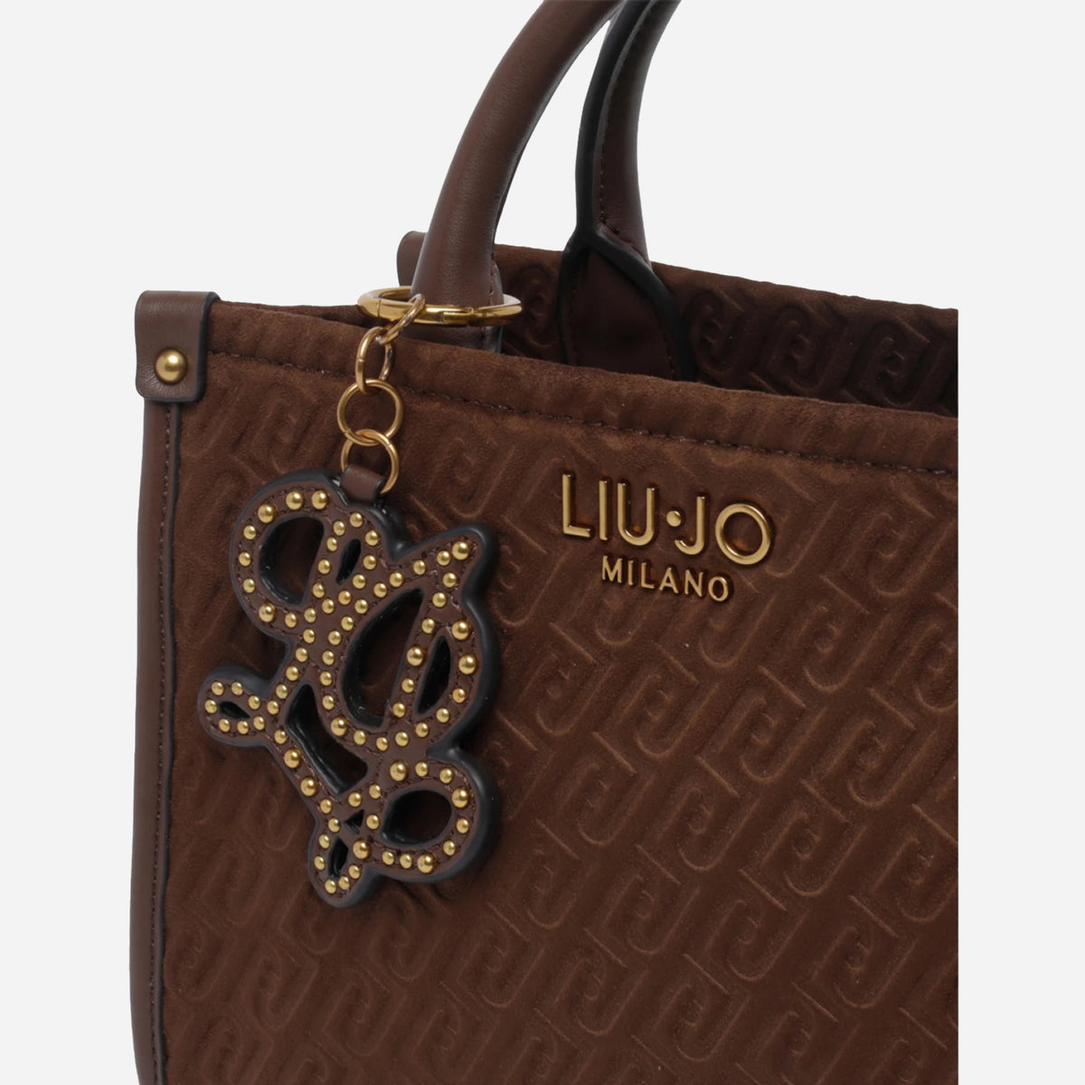 LIU JO RHIDI Borsa a mano monogram Tabacco 