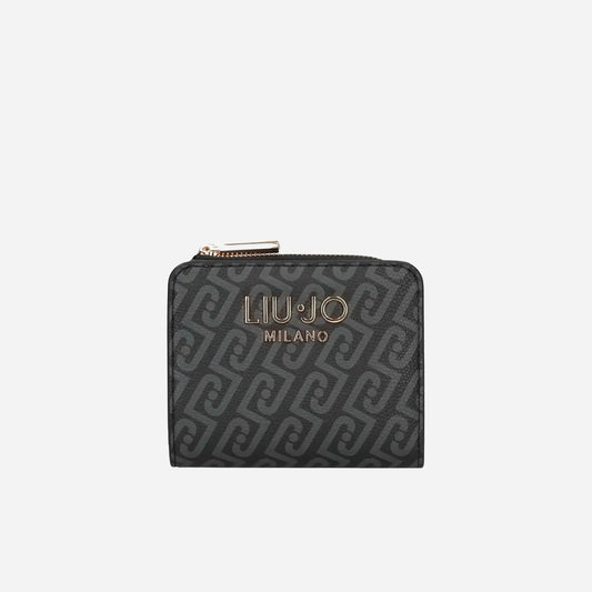 LIU JO Portafoglio mini monogram BLACK 