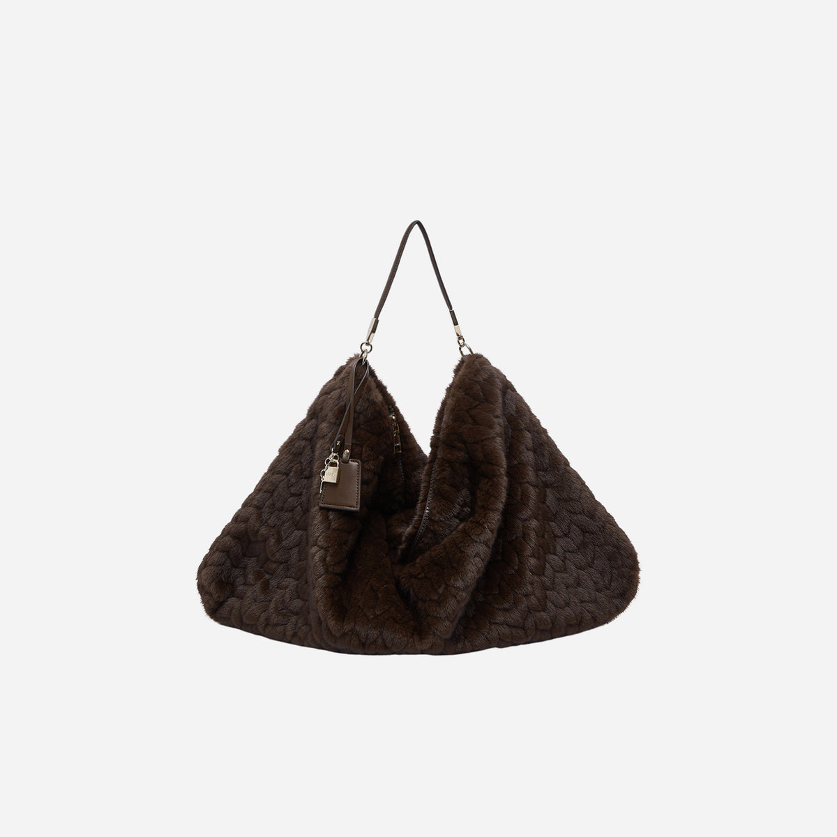 LIU JO BORSA GRANDE IN PELLICCIA SINTETICA Deep brown 