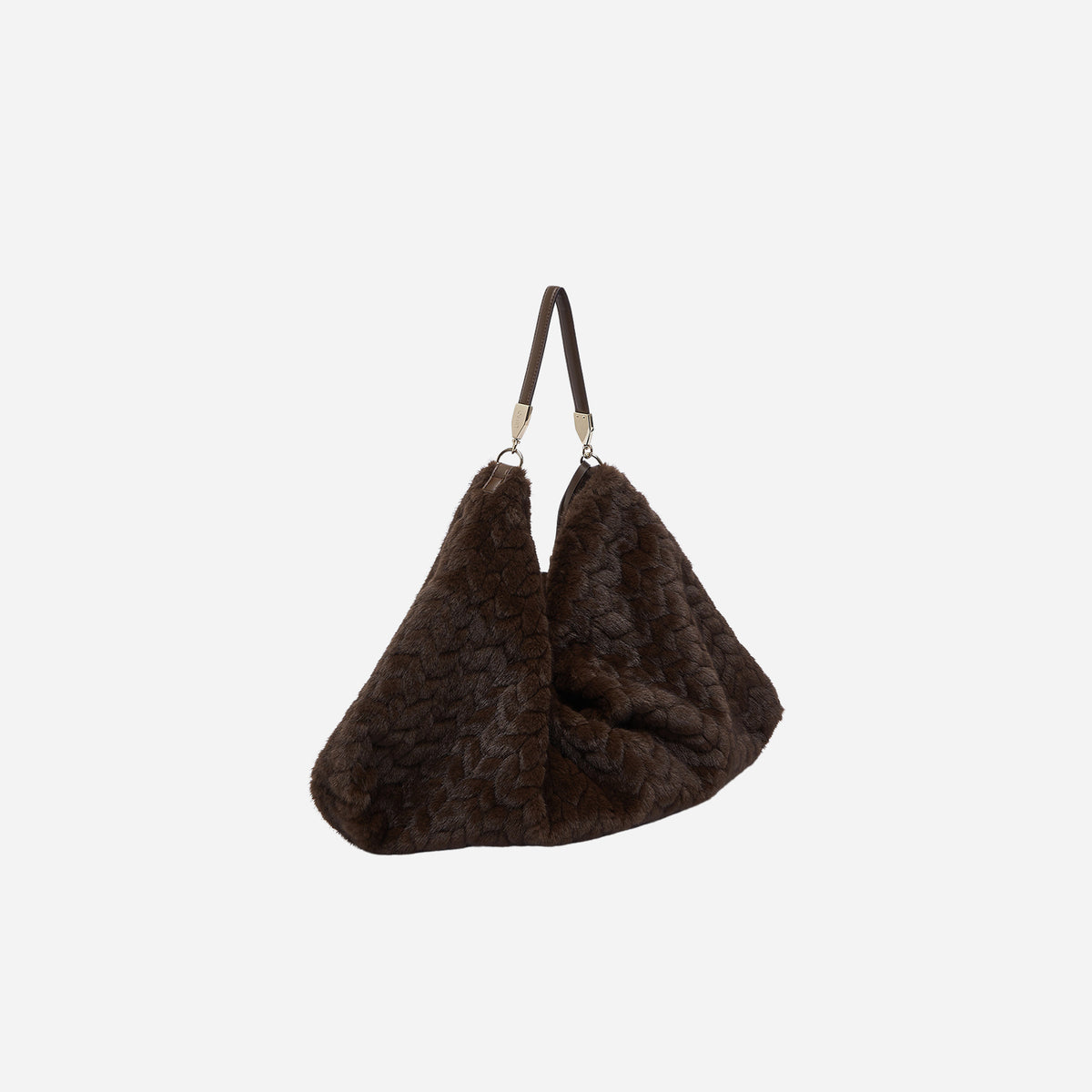 LIU JO BORSA GRANDE IN PELLICCIA SINTETICA Deep brown 