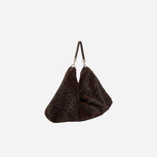 LIU JO BORSA GRANDE IN PELLICCIA SINTETICA Deep brown 