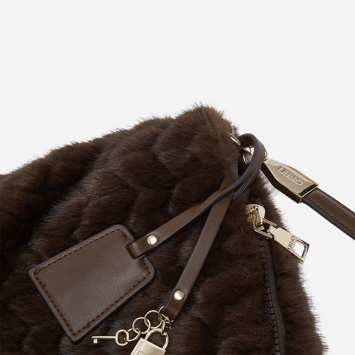 LIU JO BORSA GRANDE IN PELLICCIA SINTETICA Deep brown 