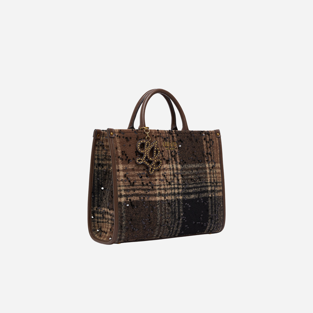 LIU JO BORSA MEDIA CHECK CON PAILLETTES T.MORO 