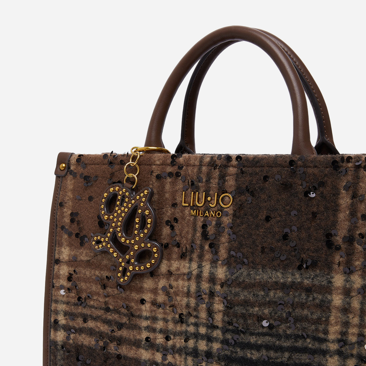LIU JO BORSA MEDIA CHECK CON PAILLETTES T.MORO 