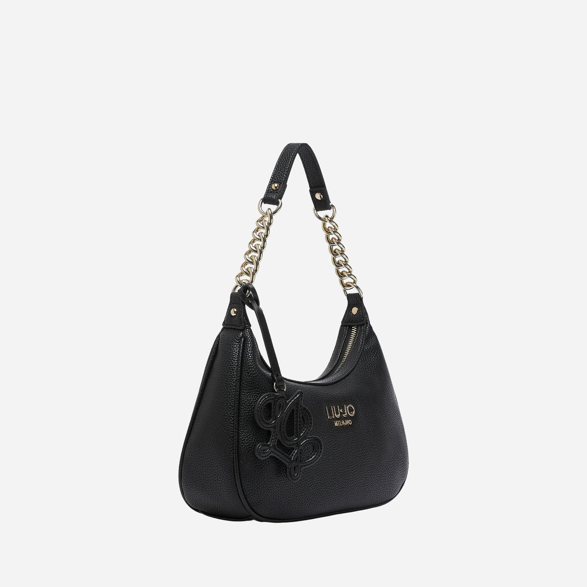 LIU JO RIDHI Jacquard Borsa a spalla, con tracolla BLACK 