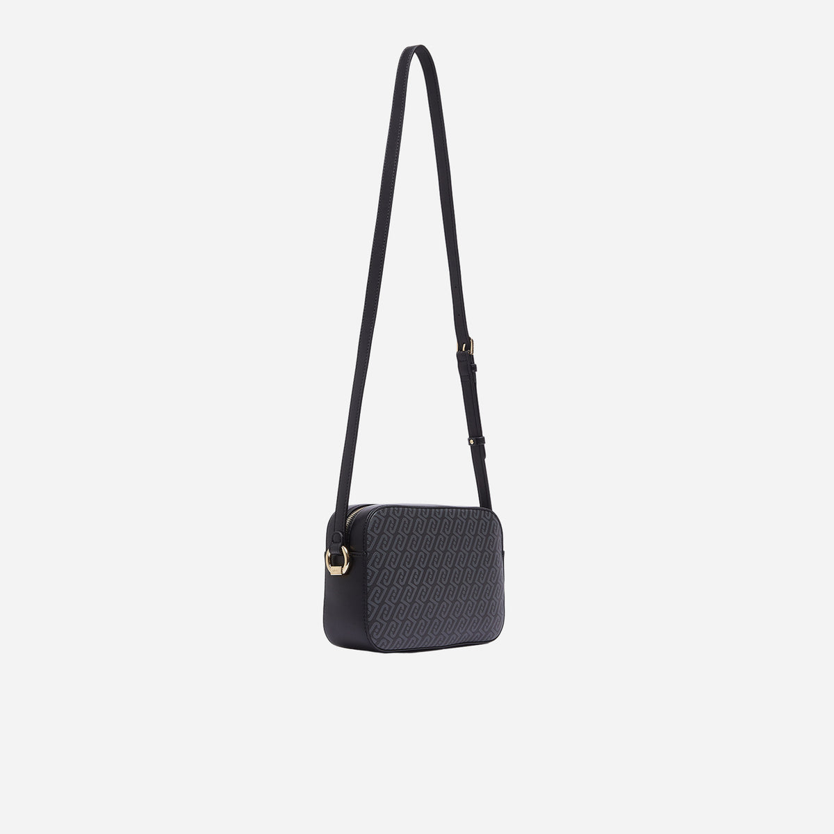LIU JO BORSA A TRACOLLA MEDIA MONOGRAM BLACK 
