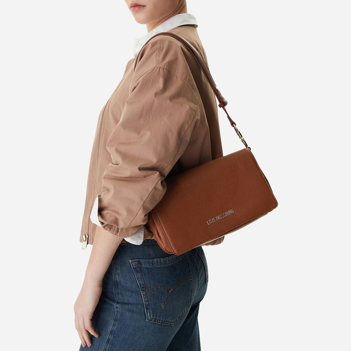 Love Moschino Jewel Borsa a spalla Marrone 