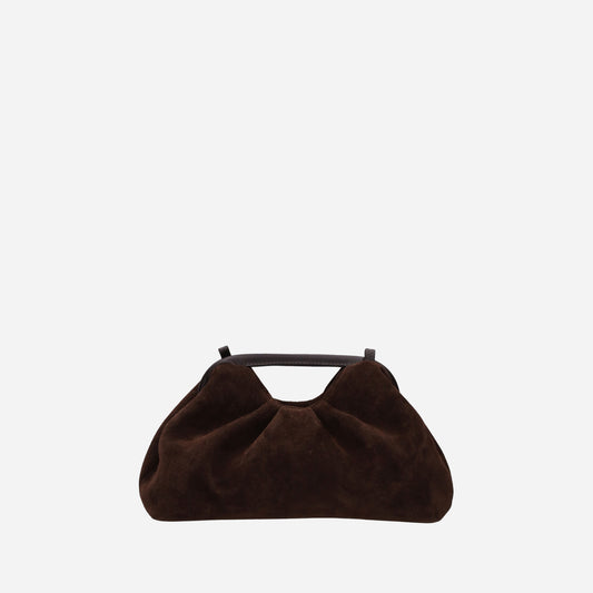 MY BEST BAG JANINE SUEDE SMALL DARK BROWN 