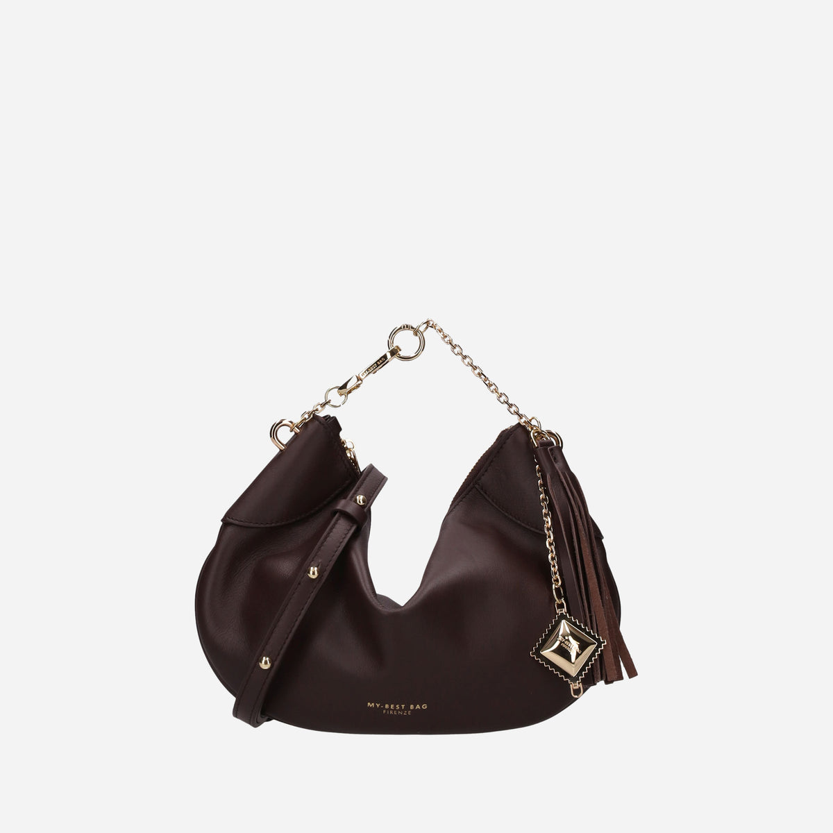 MY BEST BAG MEZZALUNA A SPALLA DARK BROWN 